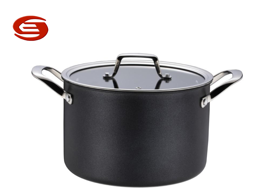 Tri-ply stainless steel Non-stick Casserole with glass lid